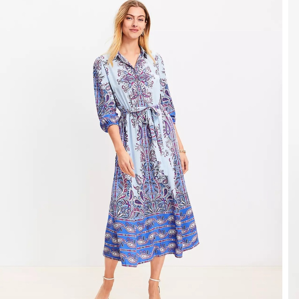 Ann Taylor Loft Midi dress size XXSP in Devine blue